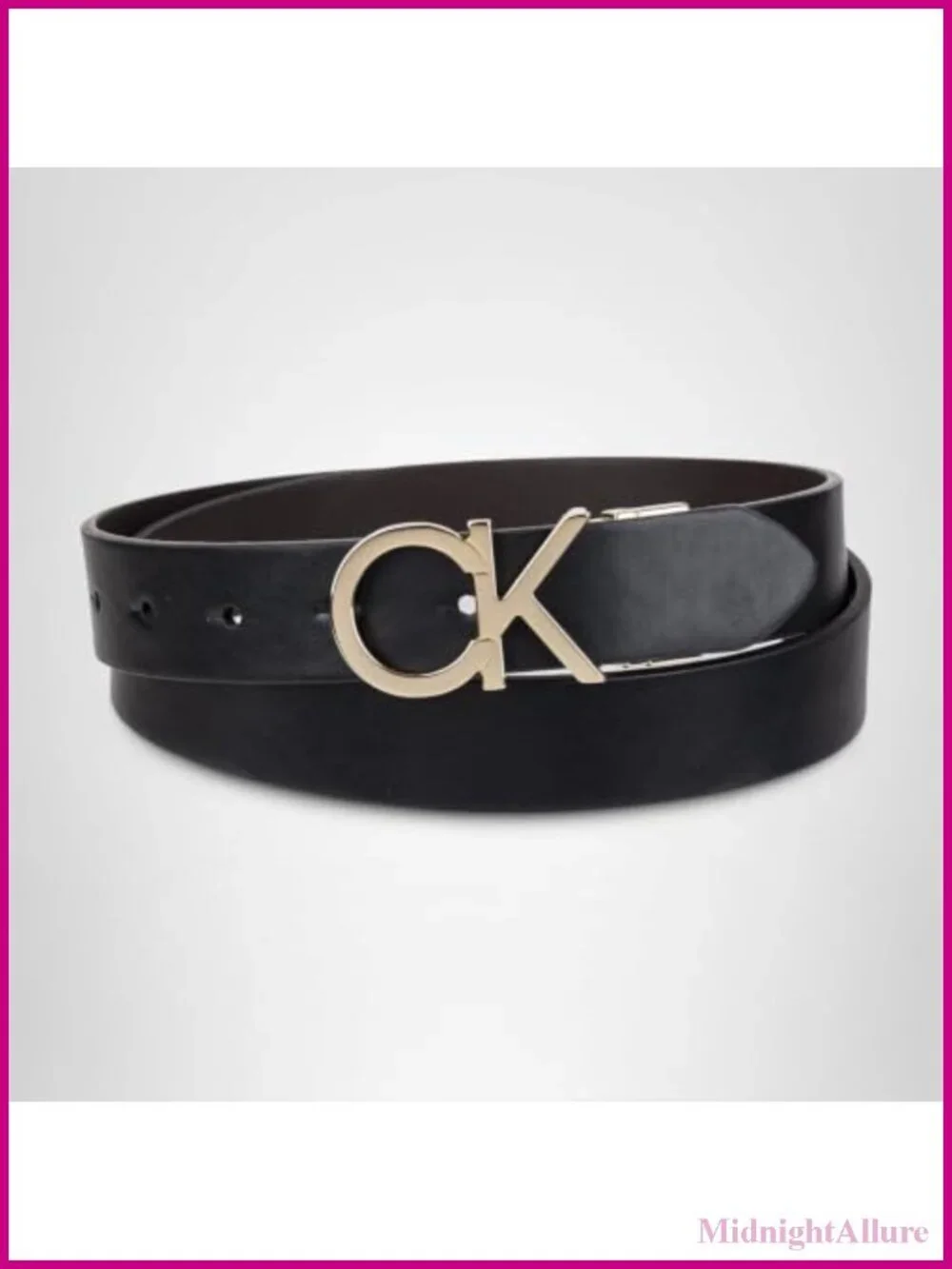 Reversible Plaque Buckle Dress Belt 2-in-1 English Tip 1.25 Inch Wide
